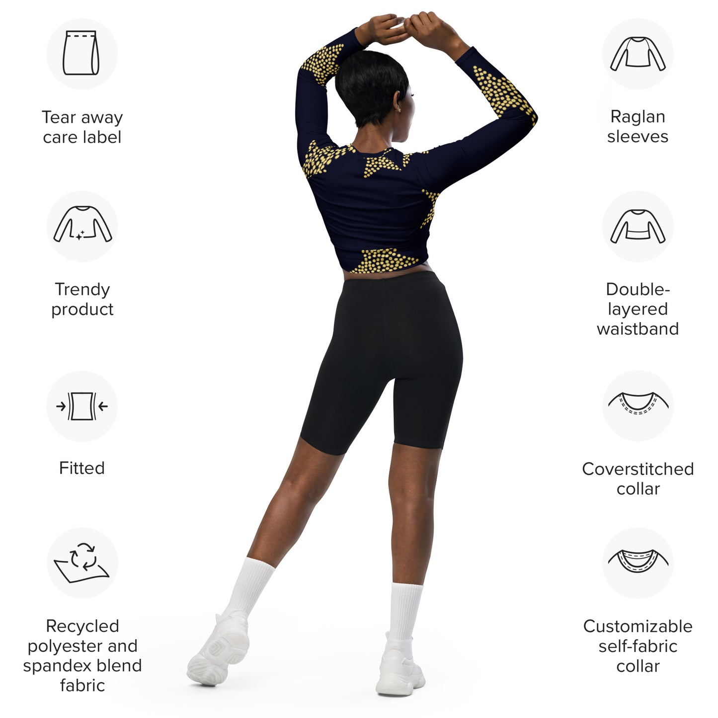 supa Recycled long-sleeve crop top