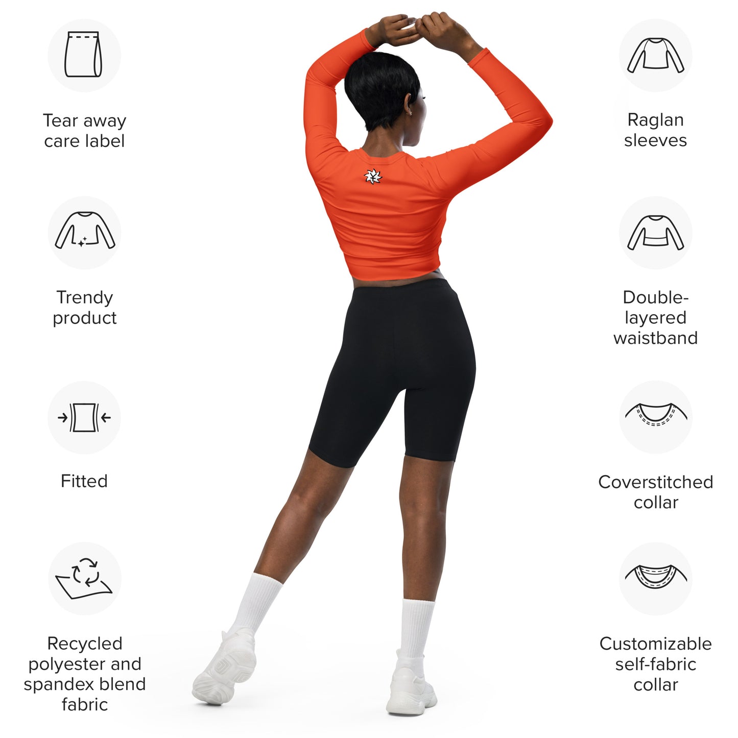 SUPA Recycled long-sleeve crop top
