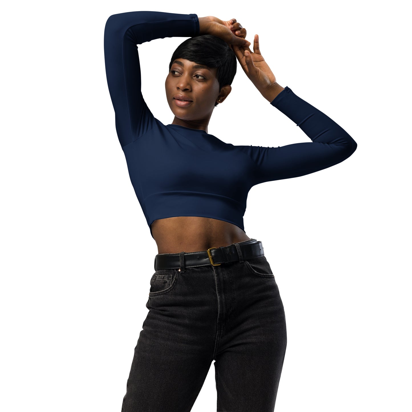 Voyea Recycled long-sleeve crop top