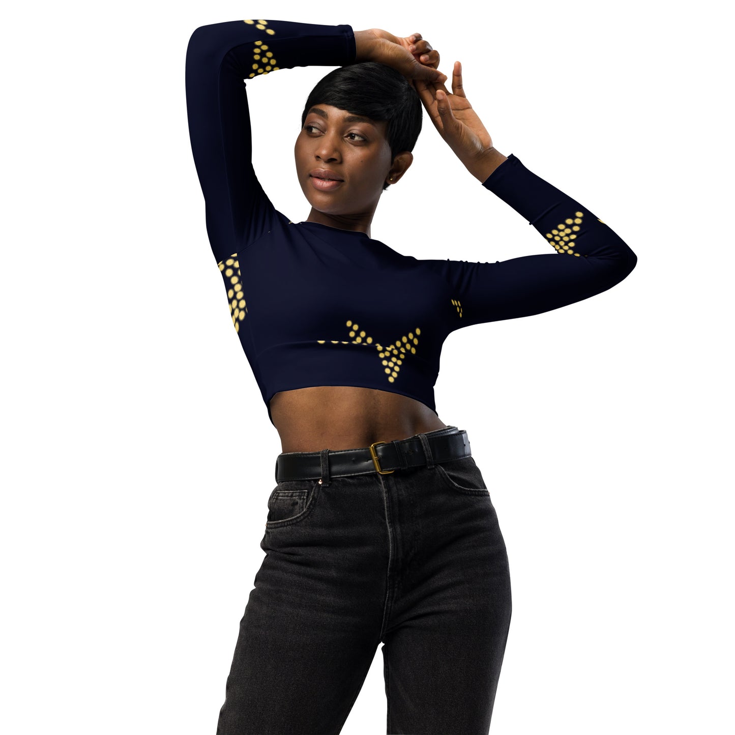 supa Recycled long-sleeve crop top