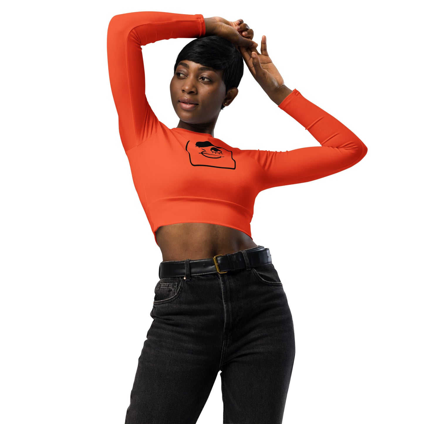SUPA Recycled long-sleeve crop top