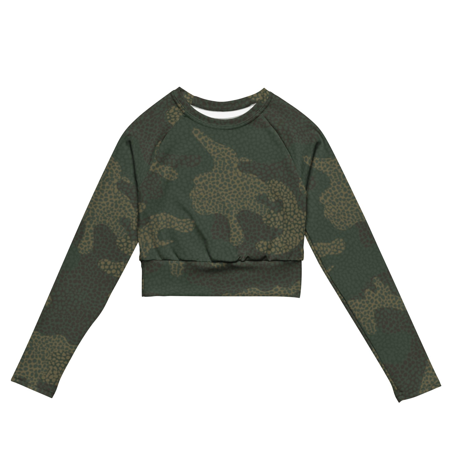 SUPA CAMOUFLAGE Recycled long-sleeve crop top