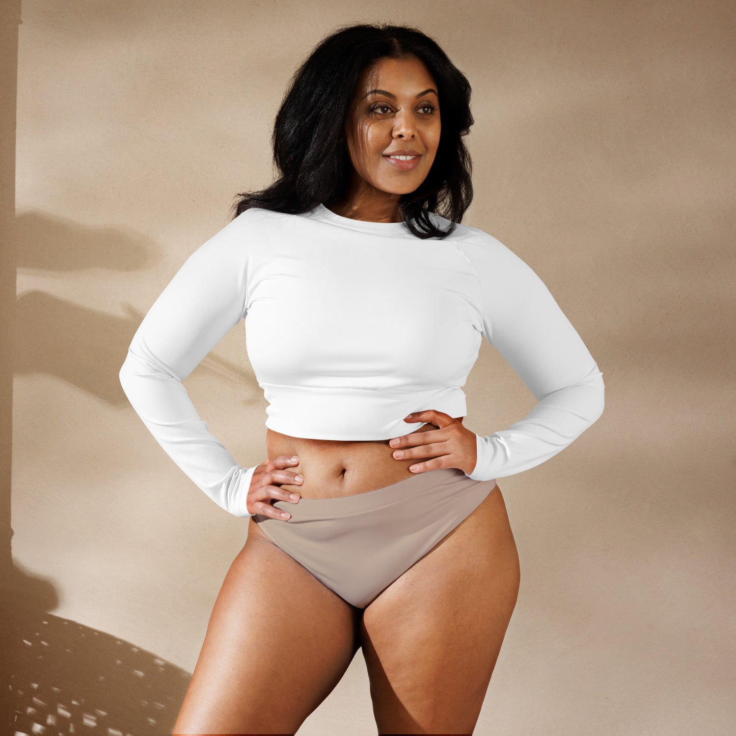 Voyea Recycled long-sleeve crop top