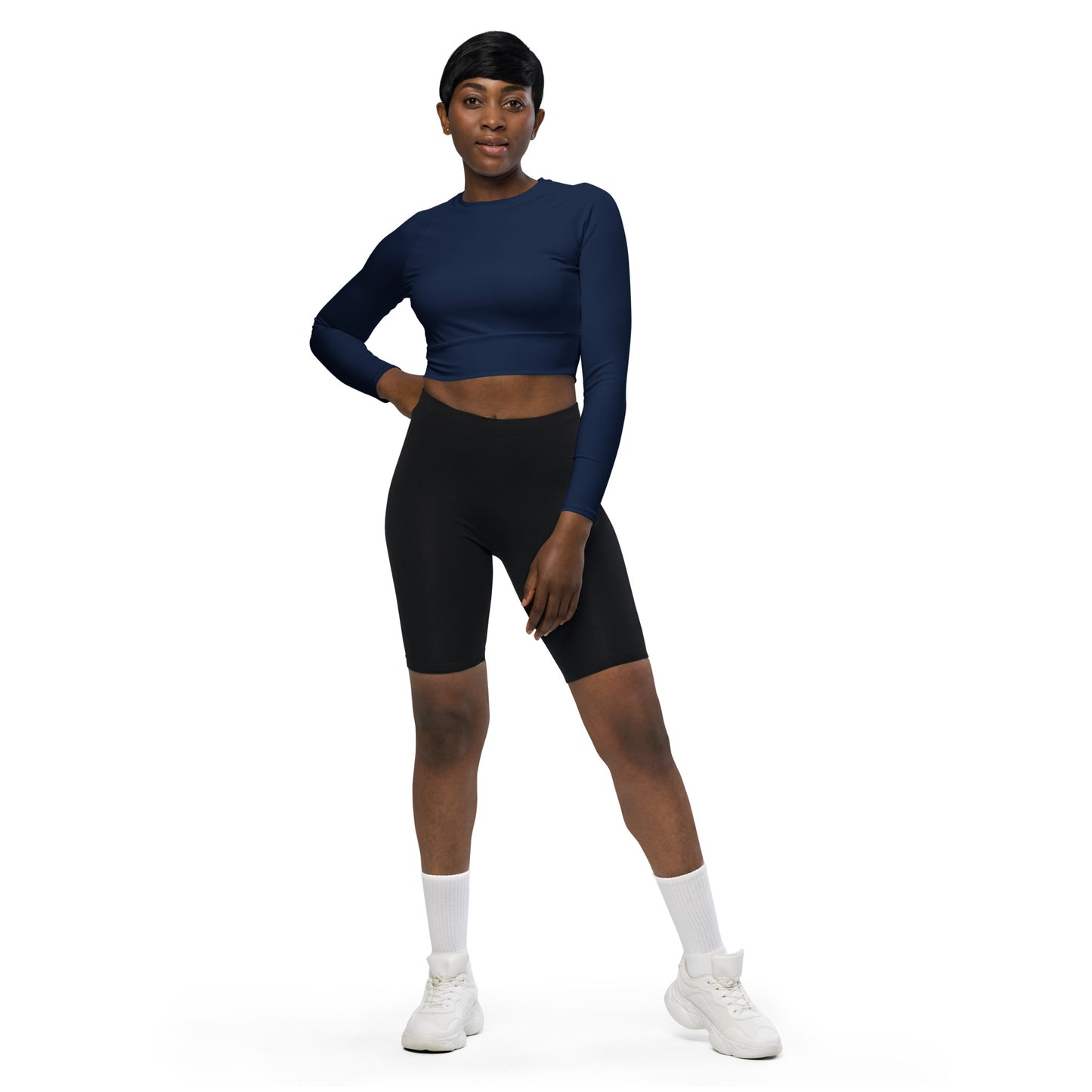 Voyea Recycled long-sleeve crop top