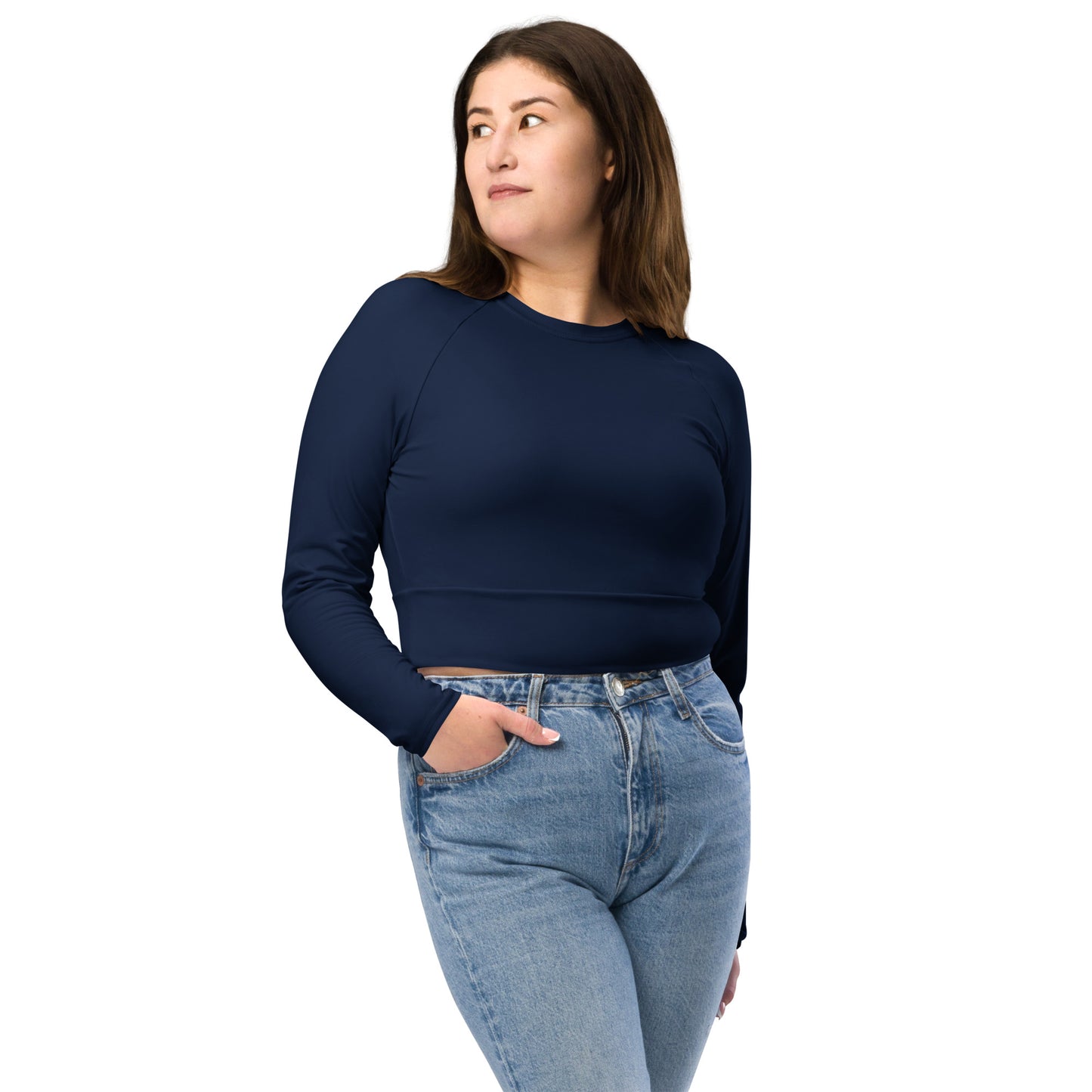 Voyea Recycled long-sleeve crop top
