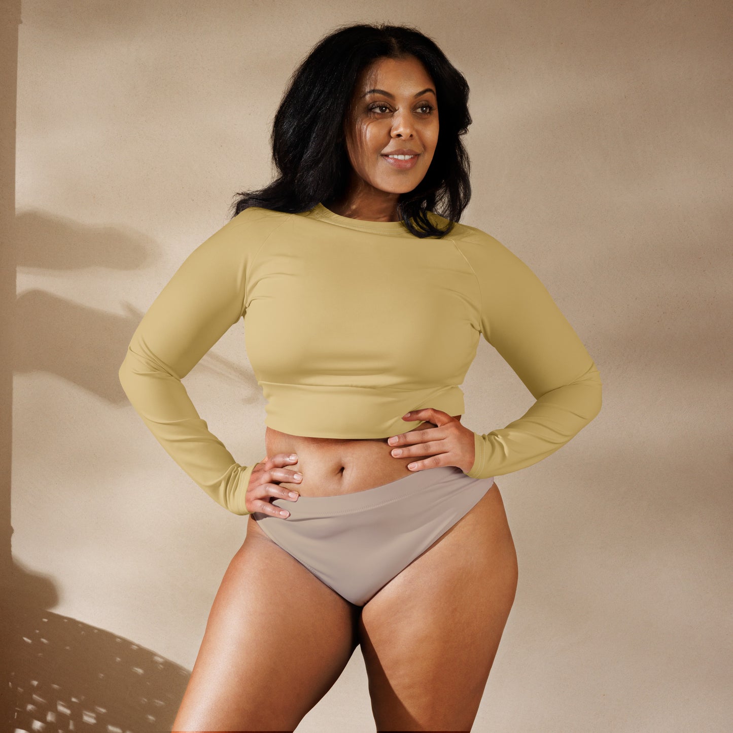 Voyea Recycled long-sleeve crop top