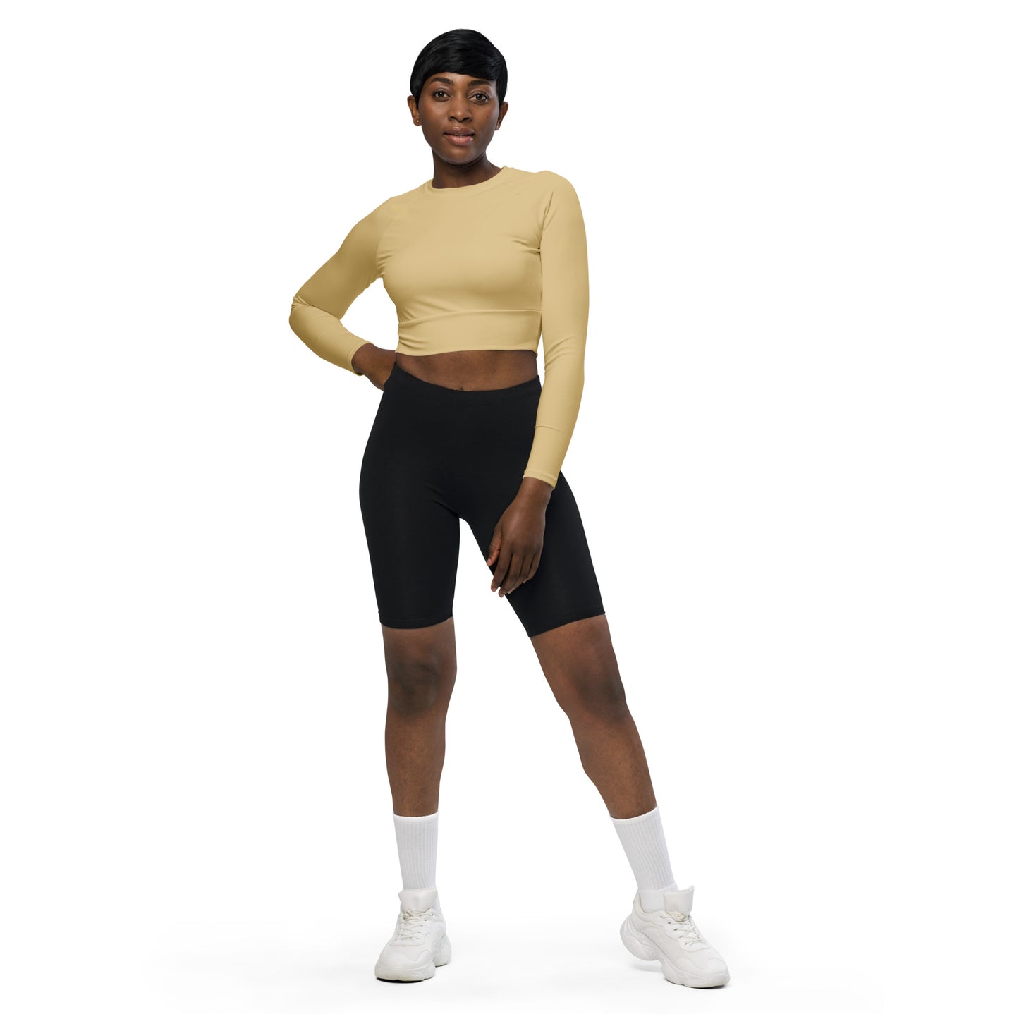 Voyea Recycled long-sleeve crop top