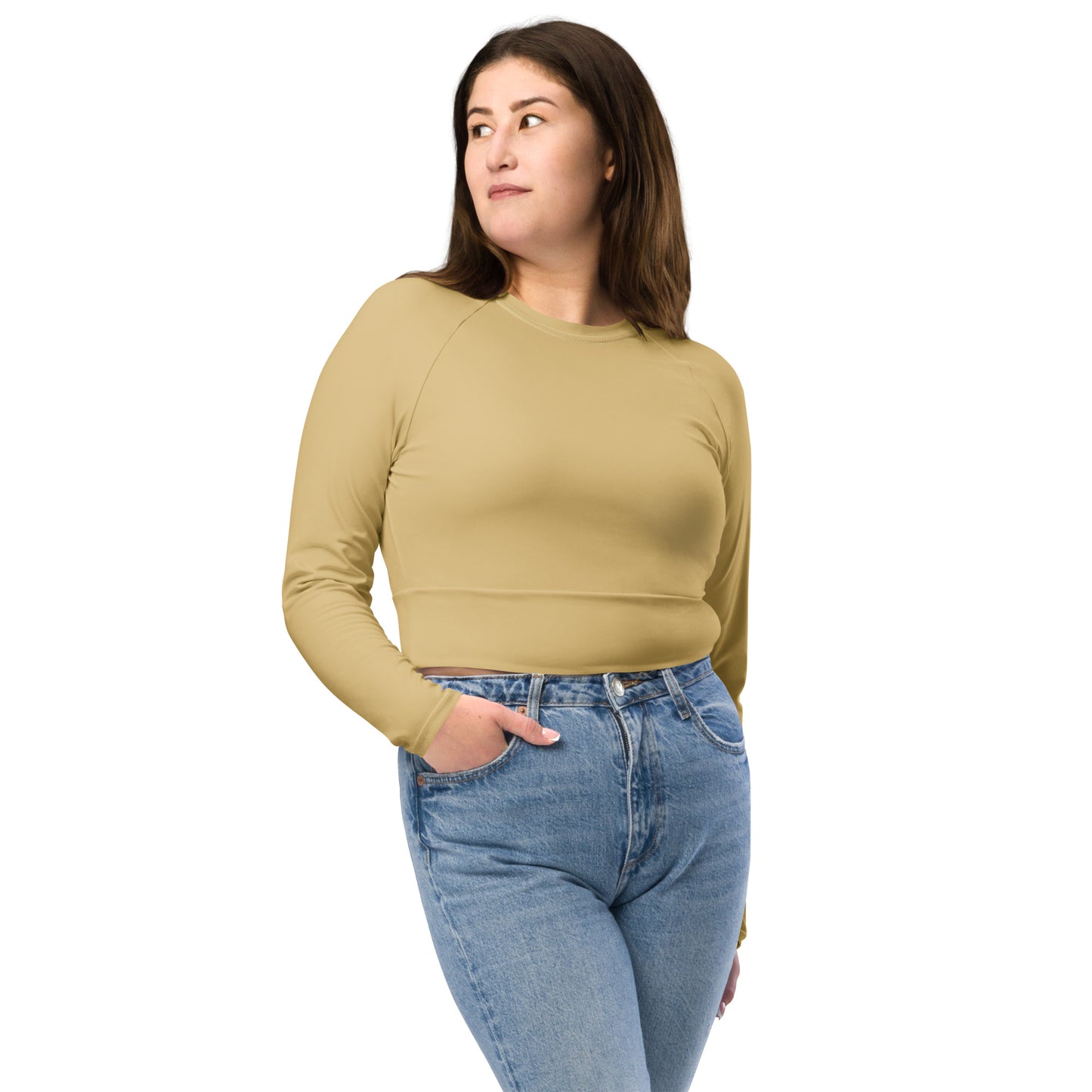 Voyea Recycled long-sleeve crop top