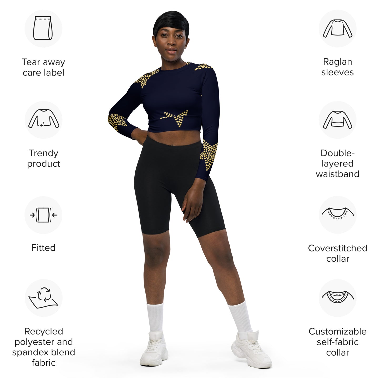 supa Recycled long-sleeve crop top