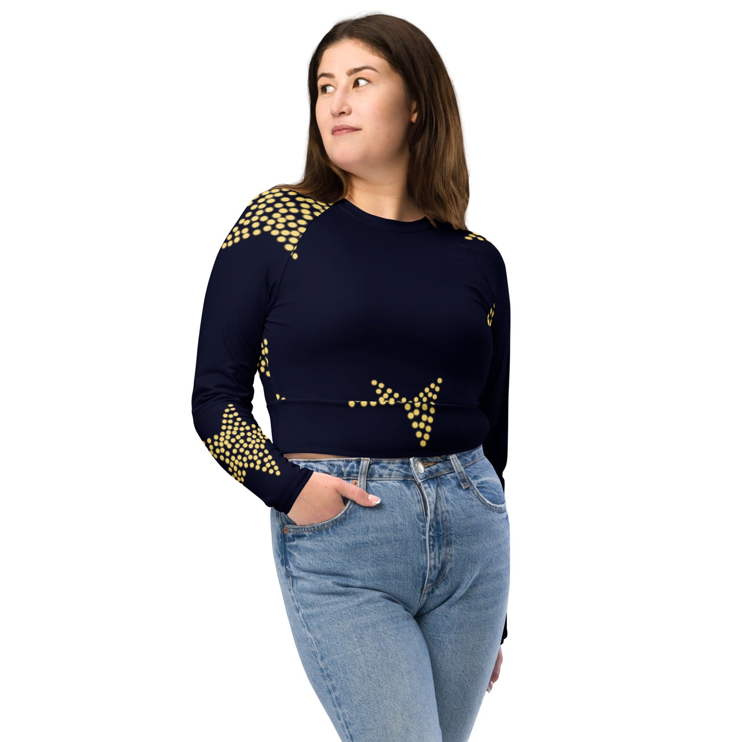 supa Recycled long-sleeve crop top