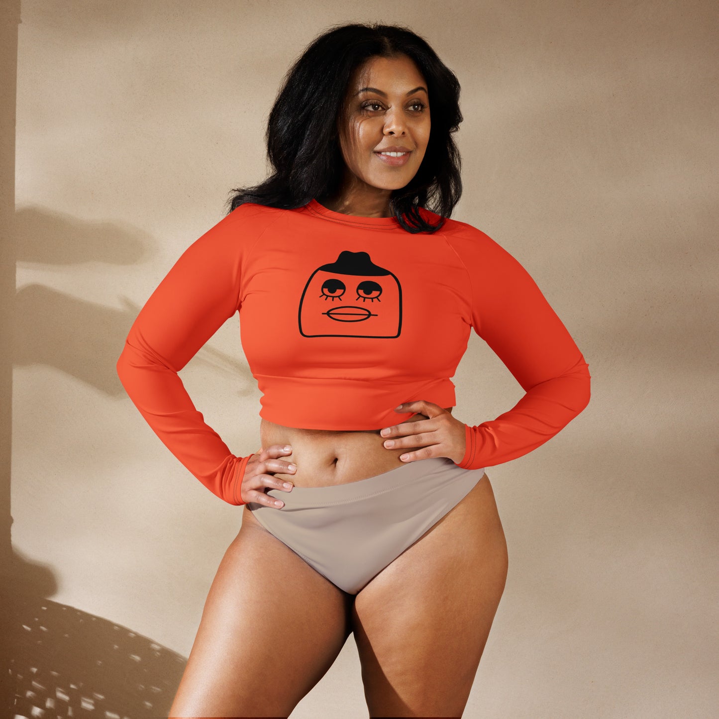 SUPA Recycled long-sleeve crop top