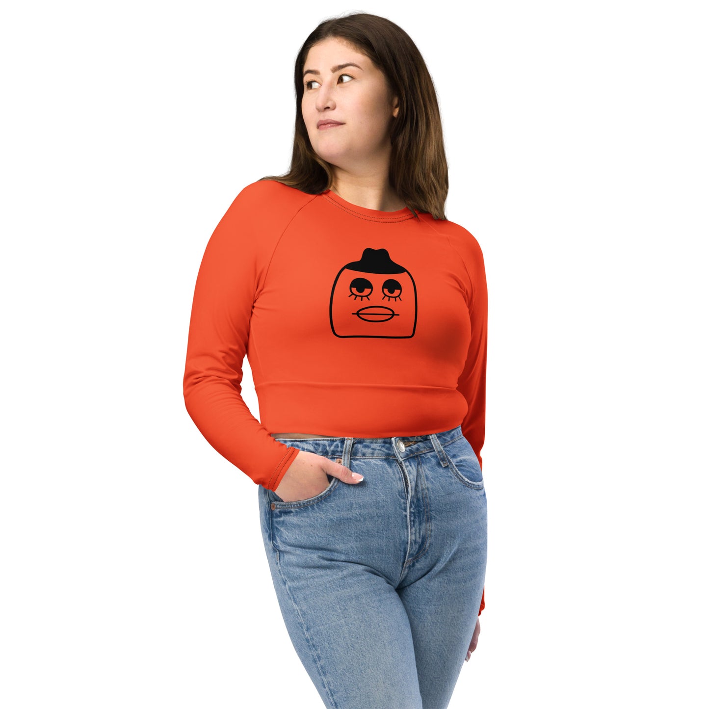 SUPA Recycled long-sleeve crop top