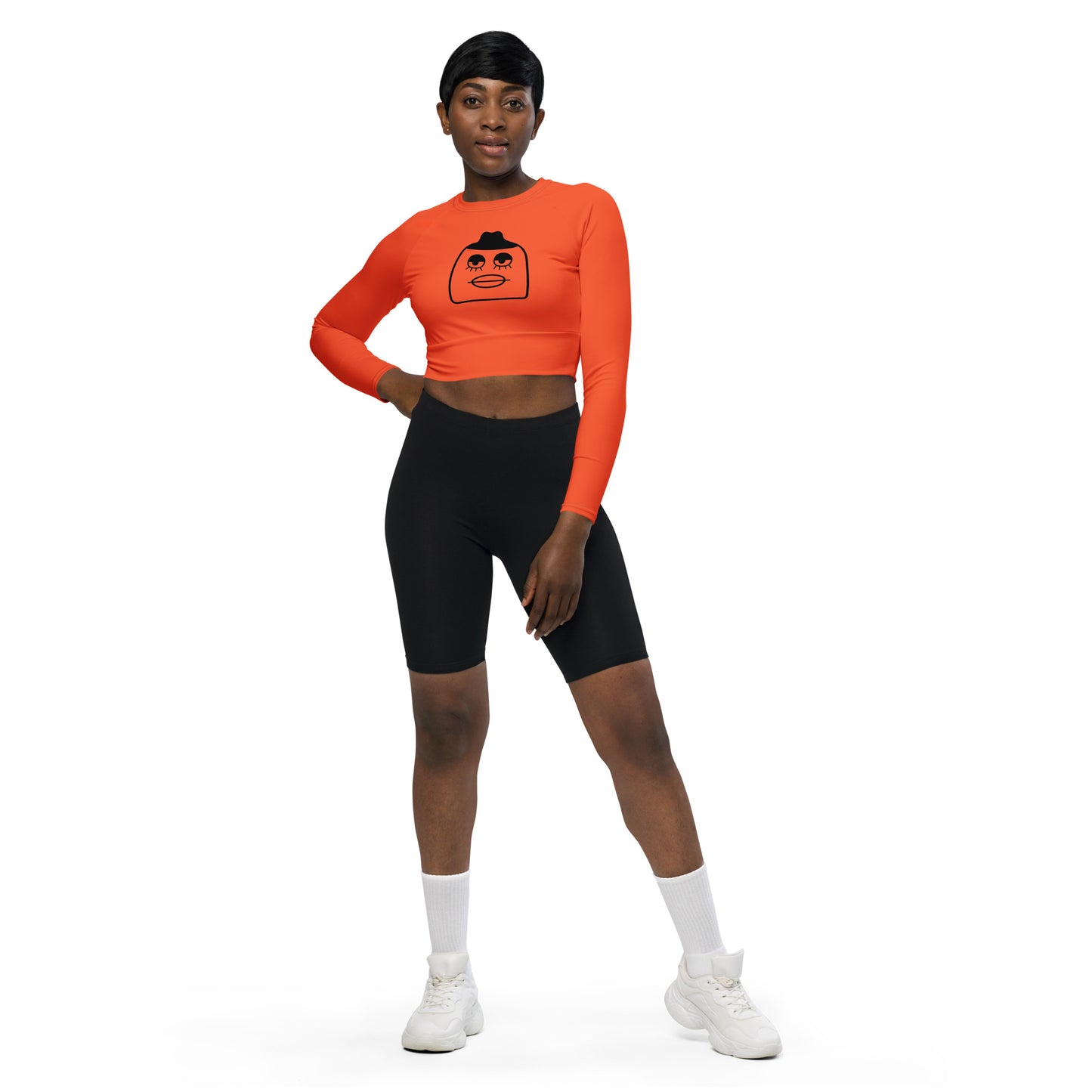 SUPA Recycled long-sleeve crop top