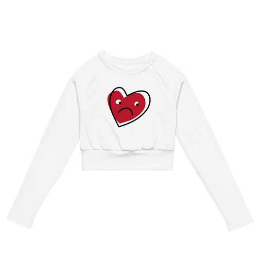 supa  heart Recycled long-sleeve crop top