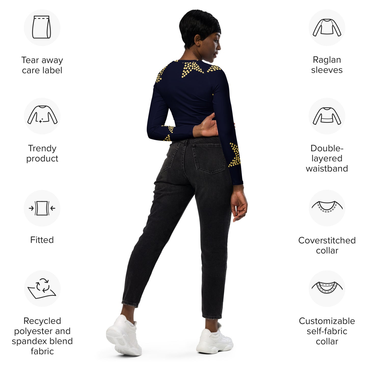 supa Recycled long-sleeve crop top