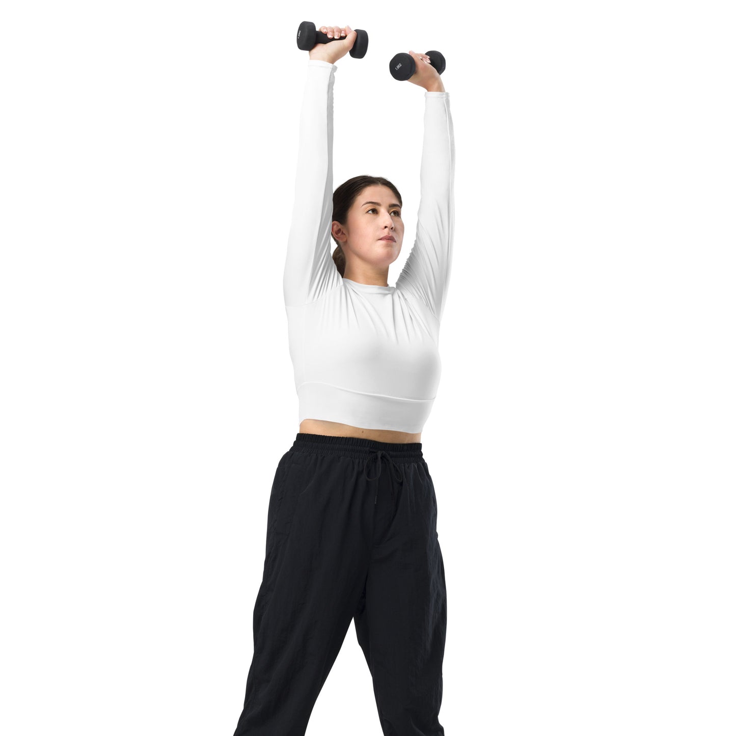 Voyea Recycled long-sleeve crop top