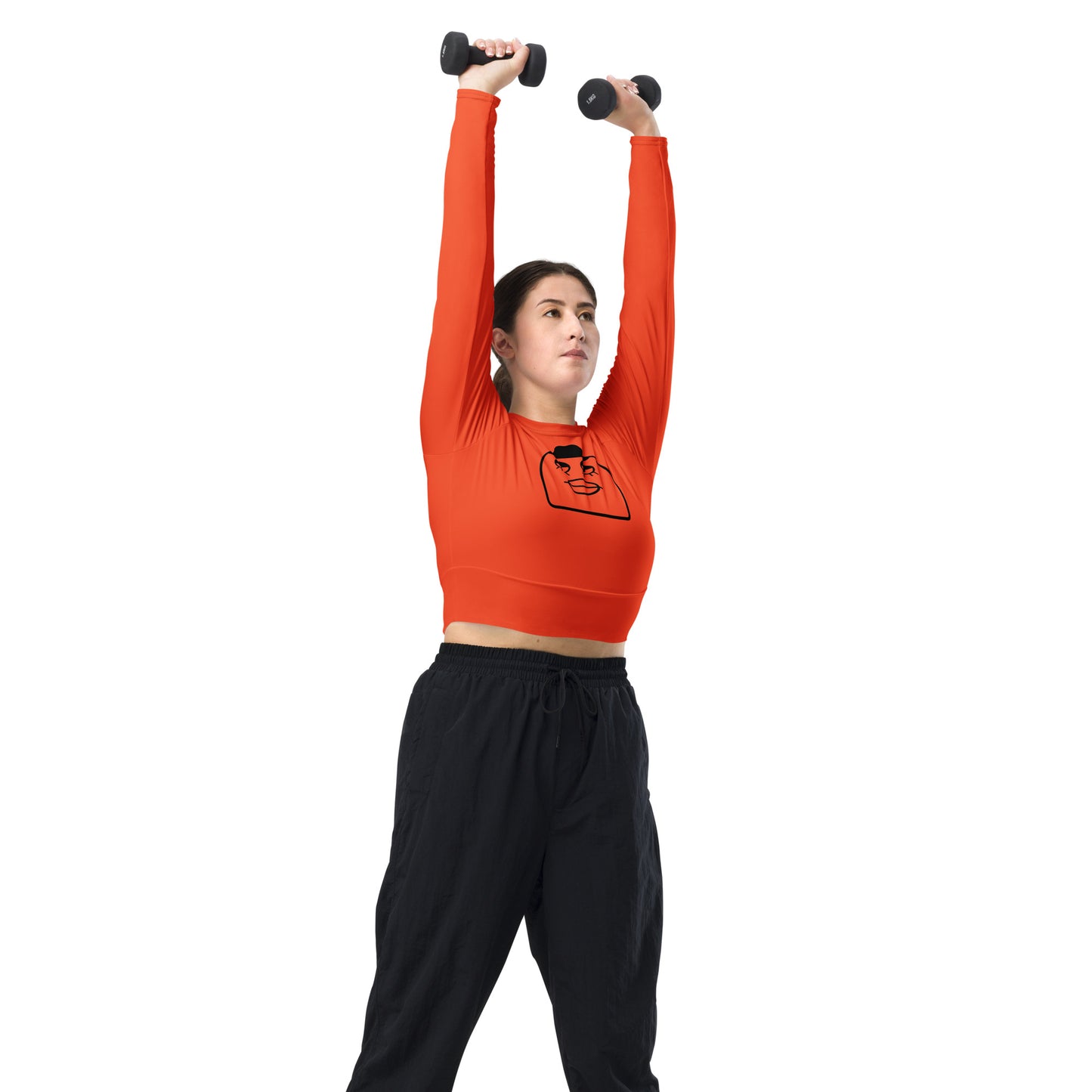 SUPA Recycled long-sleeve crop top