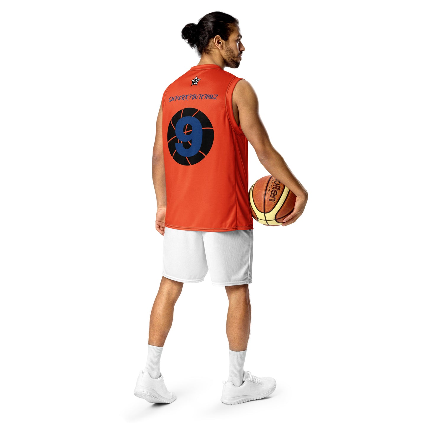 SUPA ORANGE Recycled unisex basketball jersey