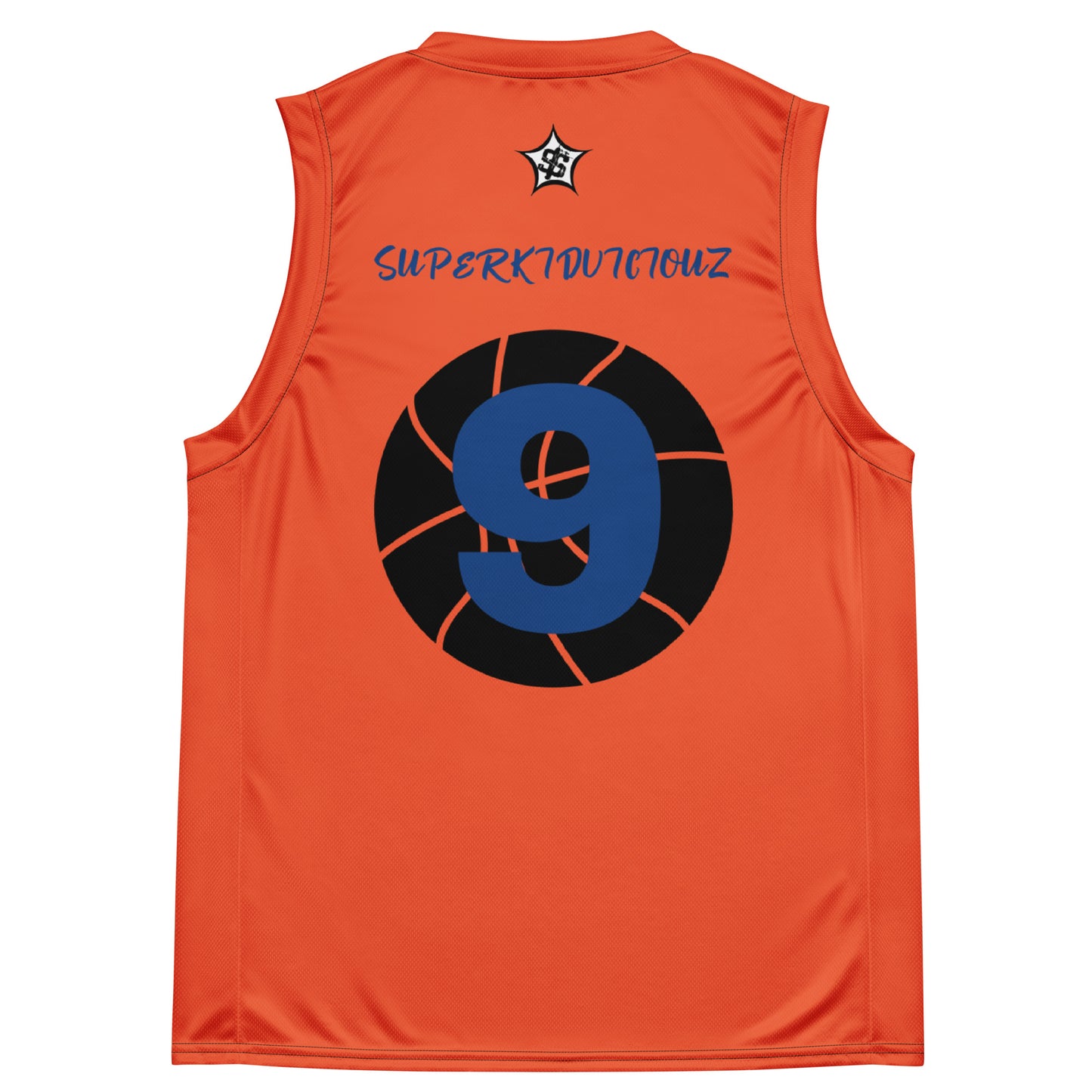 SUPA ORANGE Recycled unisex basketball jersey