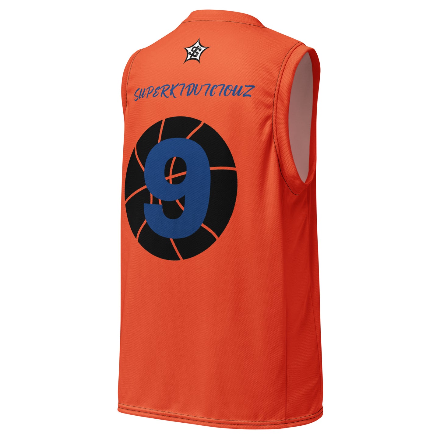 SUPA ORANGE Recycled unisex basketball jersey
