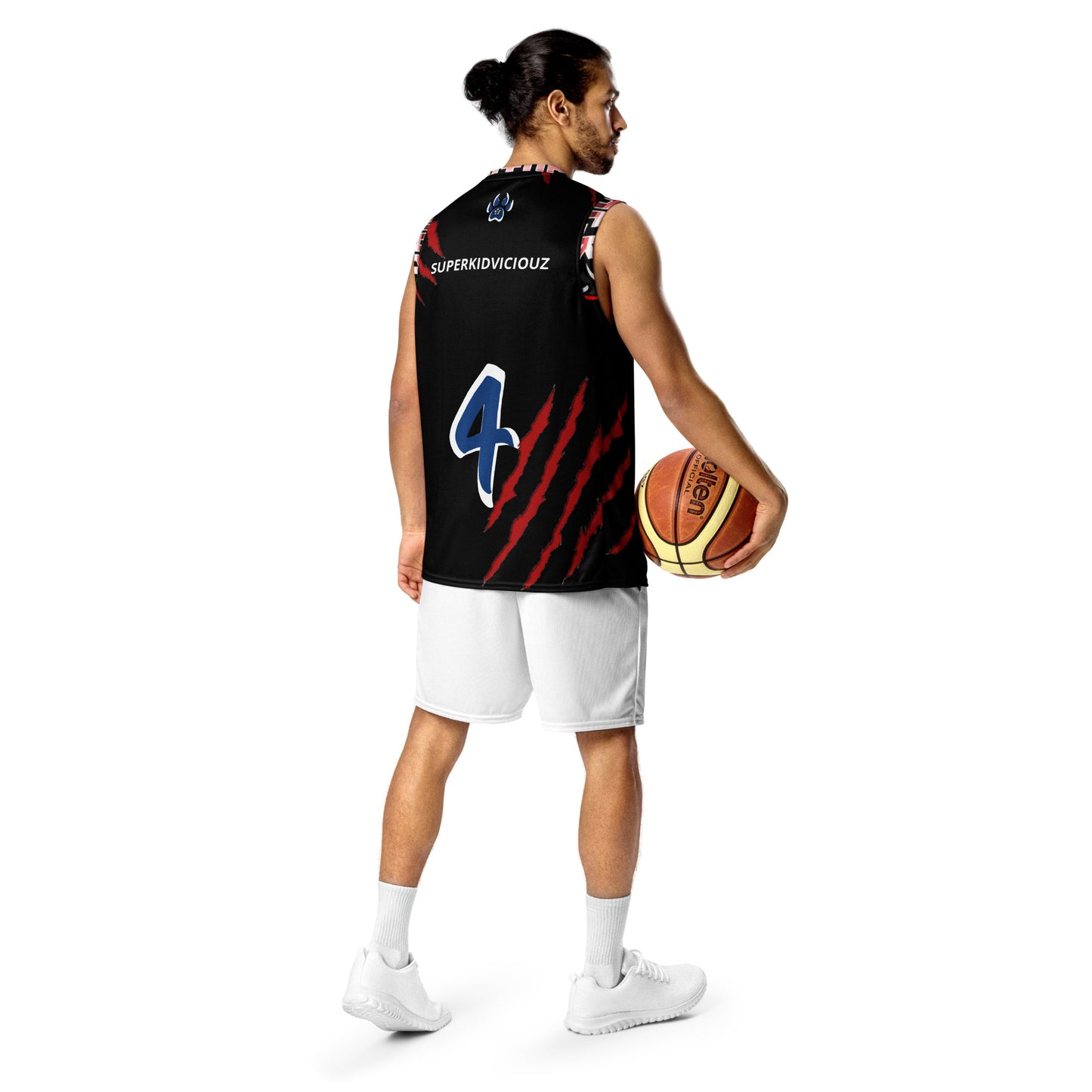 SUPA PANTHER Recycled unisex basketball jersey