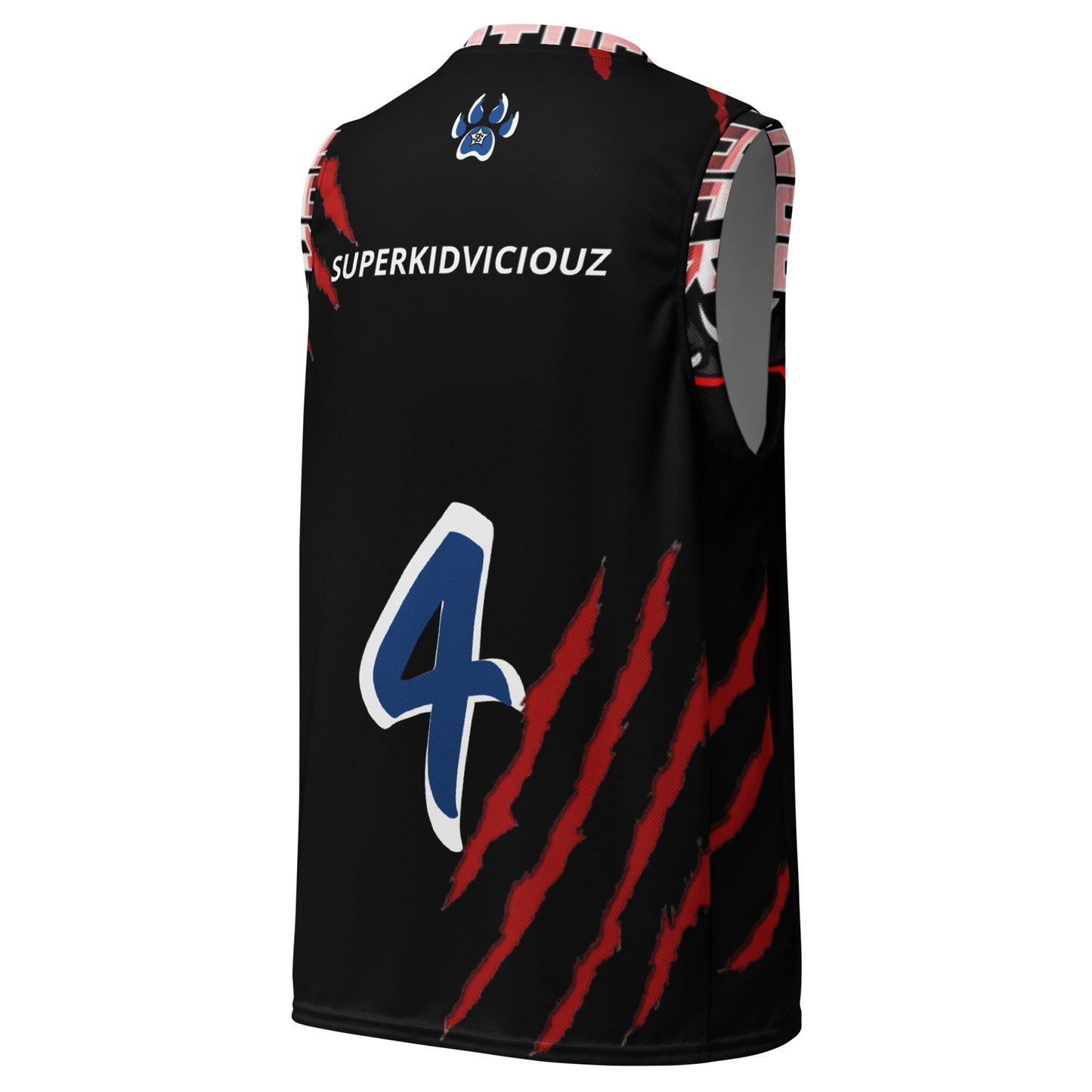 SUPA PANTHER Recycled unisex basketball jersey