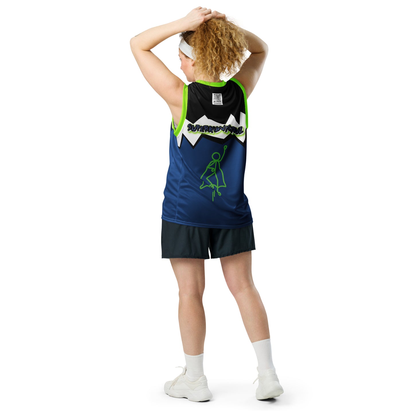 DA  LEAGUE blue superkidviciouz Recycled unisex basketball jersey