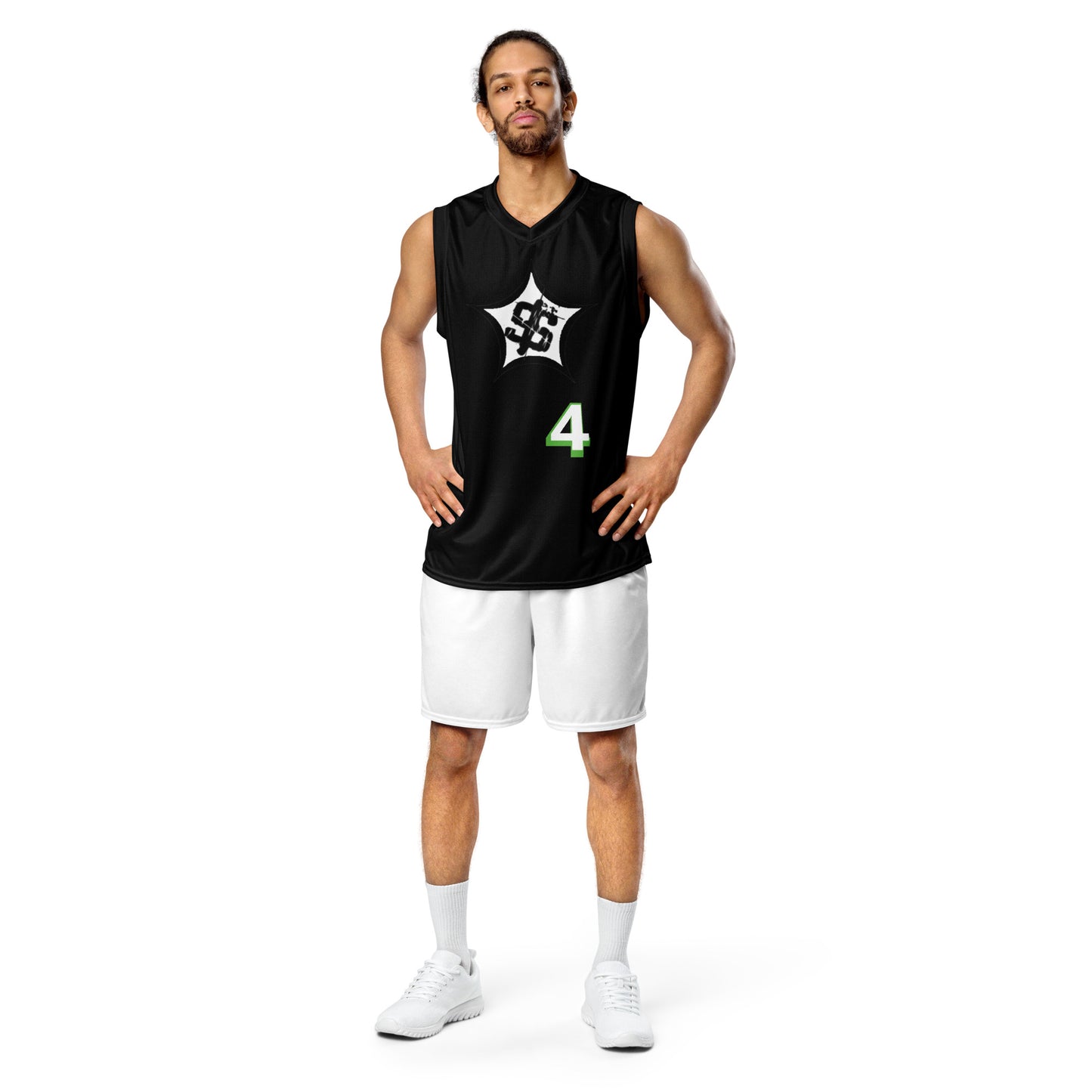 supa black Recycled unisex basketball jersey