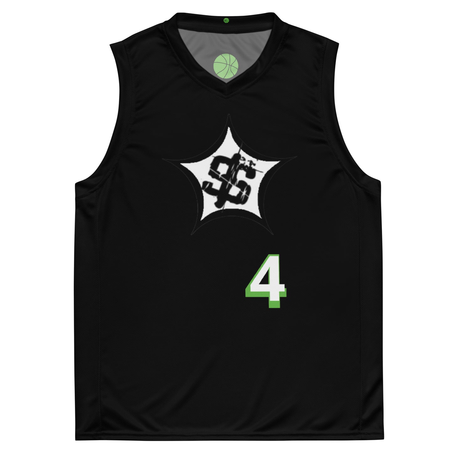 supa black Recycled unisex basketball jersey