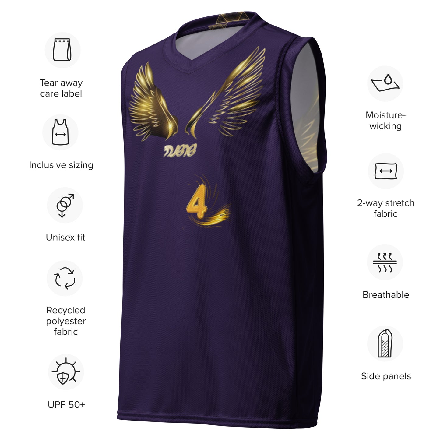 supa israelite jersey Recycled unisex basketball jersey