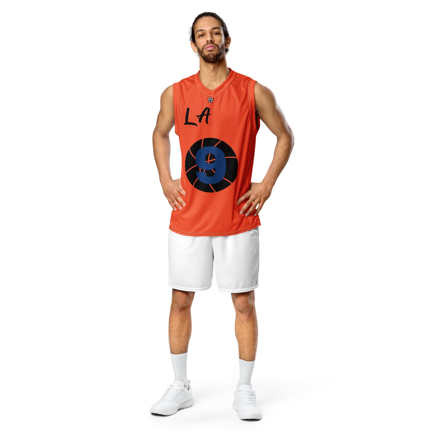 SUPA ORANGE Recycled unisex basketball jersey