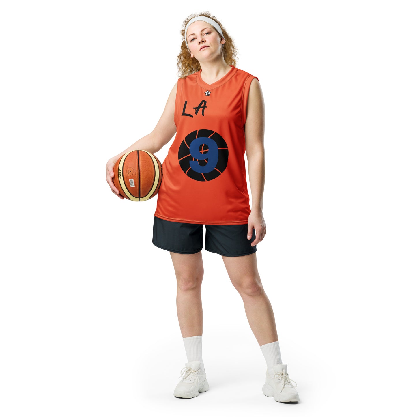 SUPA ORANGE Recycled unisex basketball jersey