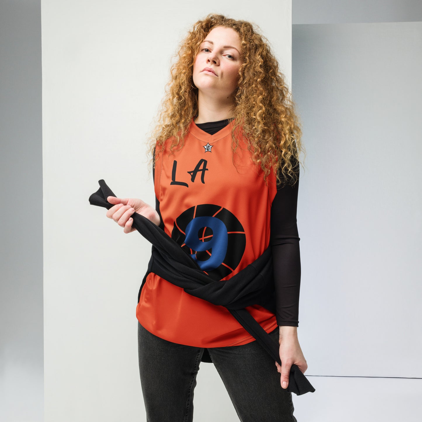 SUPA ORANGE Recycled unisex basketball jersey