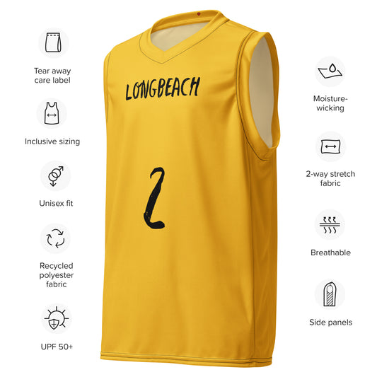Recycled unisex basketball jersey