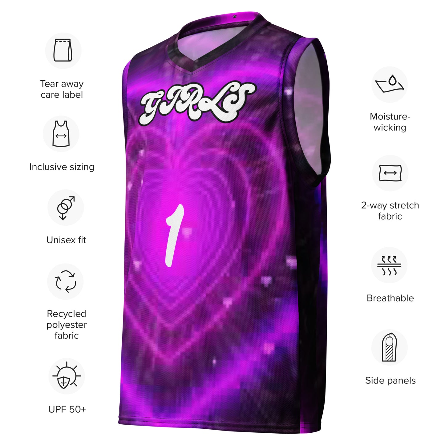 SUPA Recycled unisex basketball jersey