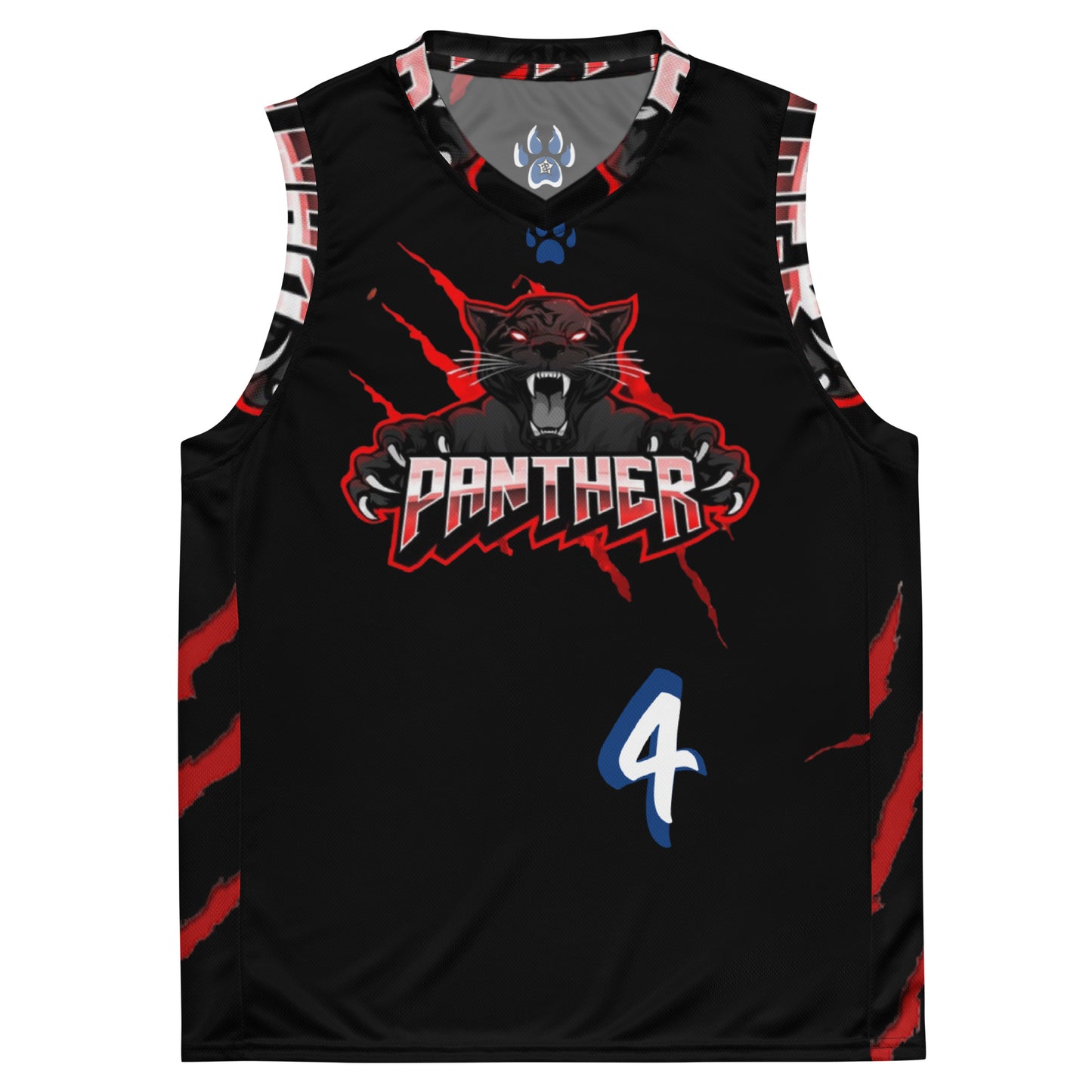 SUPA PANTHER Recycled unisex basketball jersey