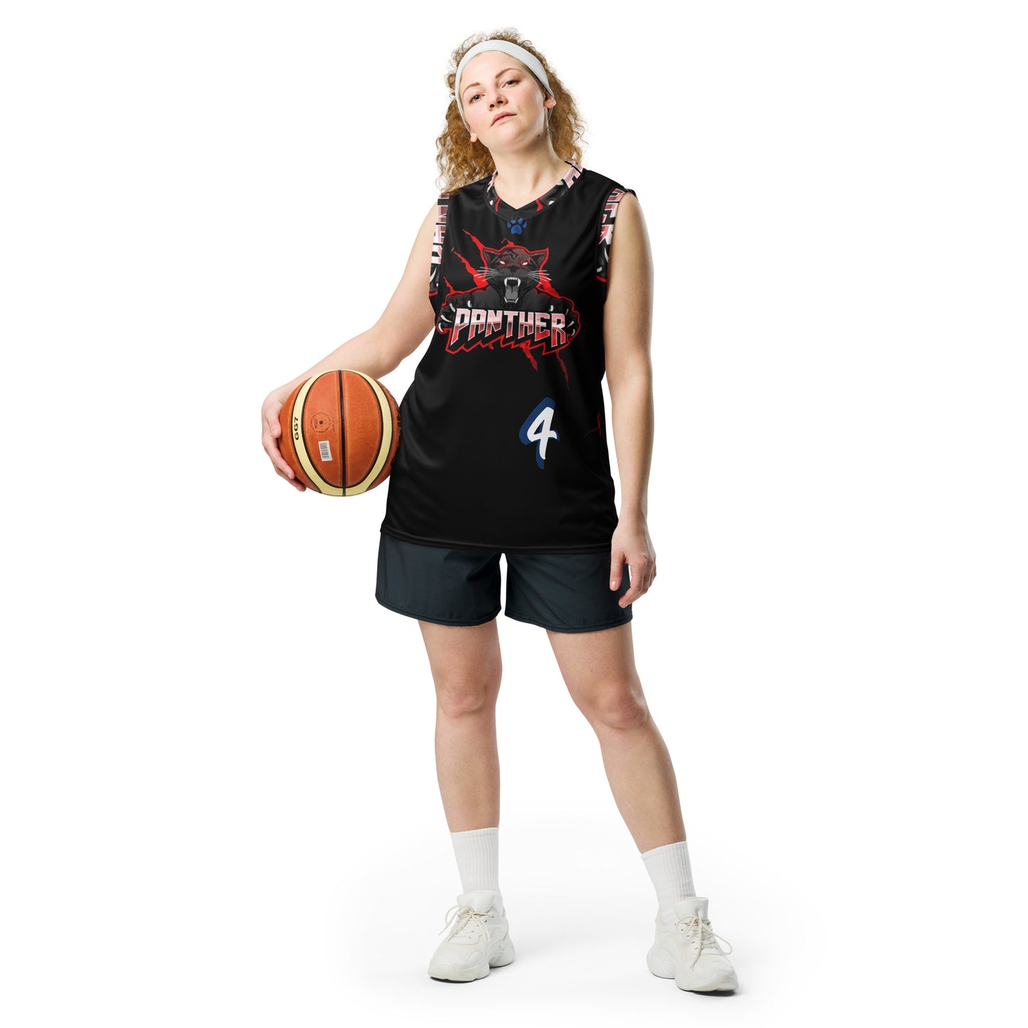 SUPA PANTHER Recycled unisex basketball jersey