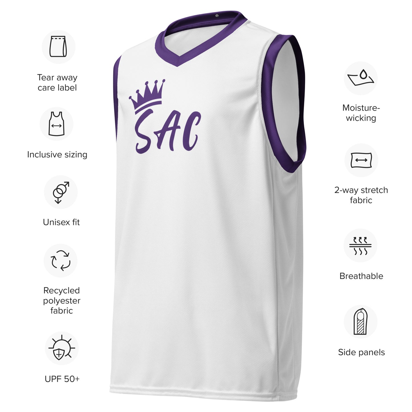 SUPA Recycled unisex basketball jersey