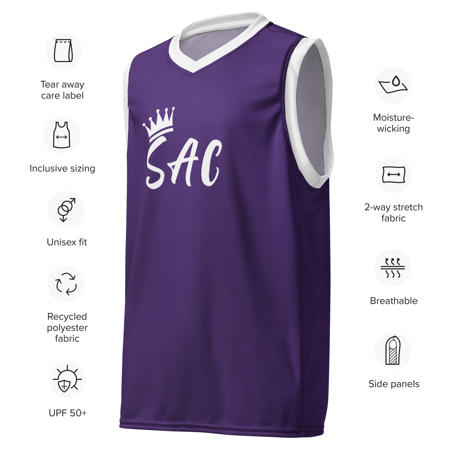 SUPA Recycled unisex basketball jersey