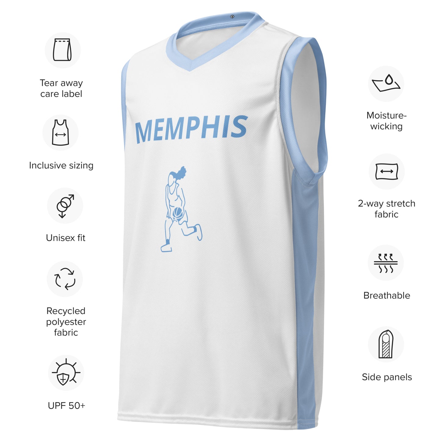 SUPA Recycled unisex basketball jersey