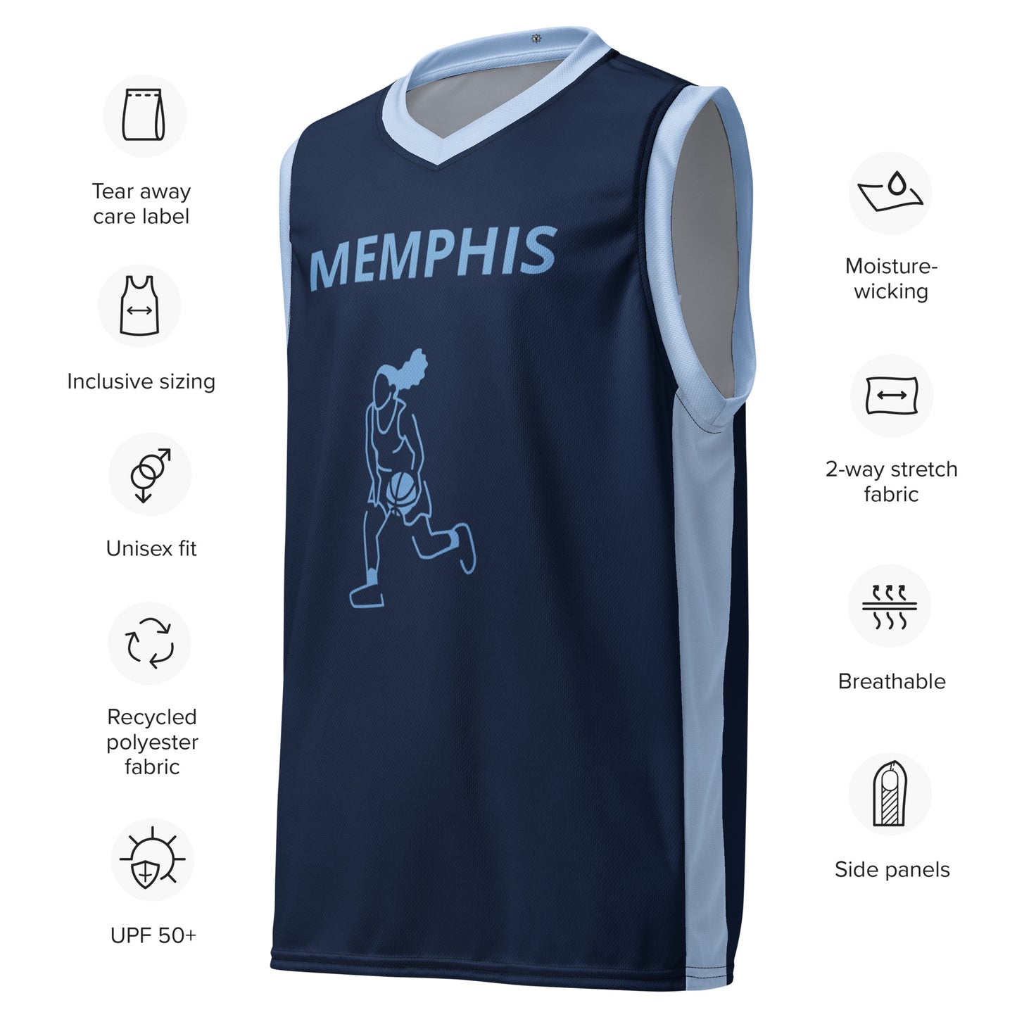 SUPA Recycled unisex basketball jersey