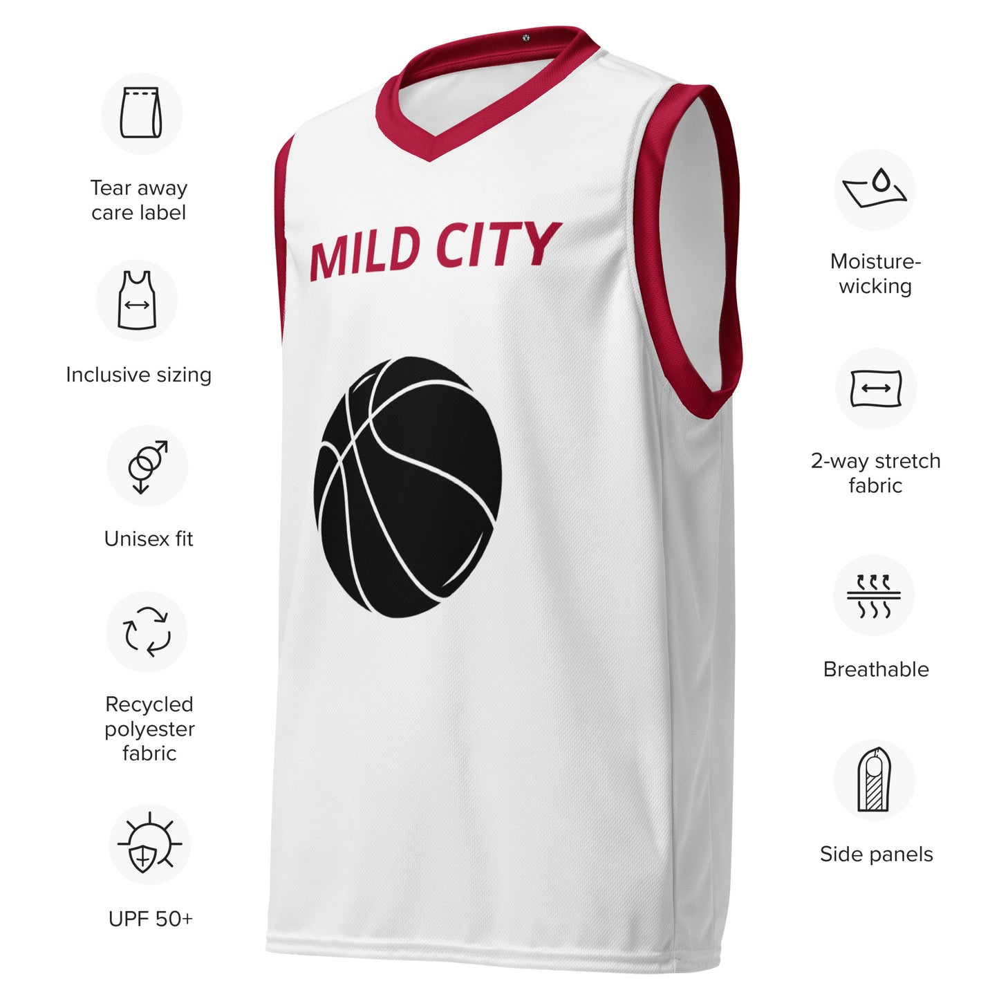 SUPA Recycled unisex basketball jersey