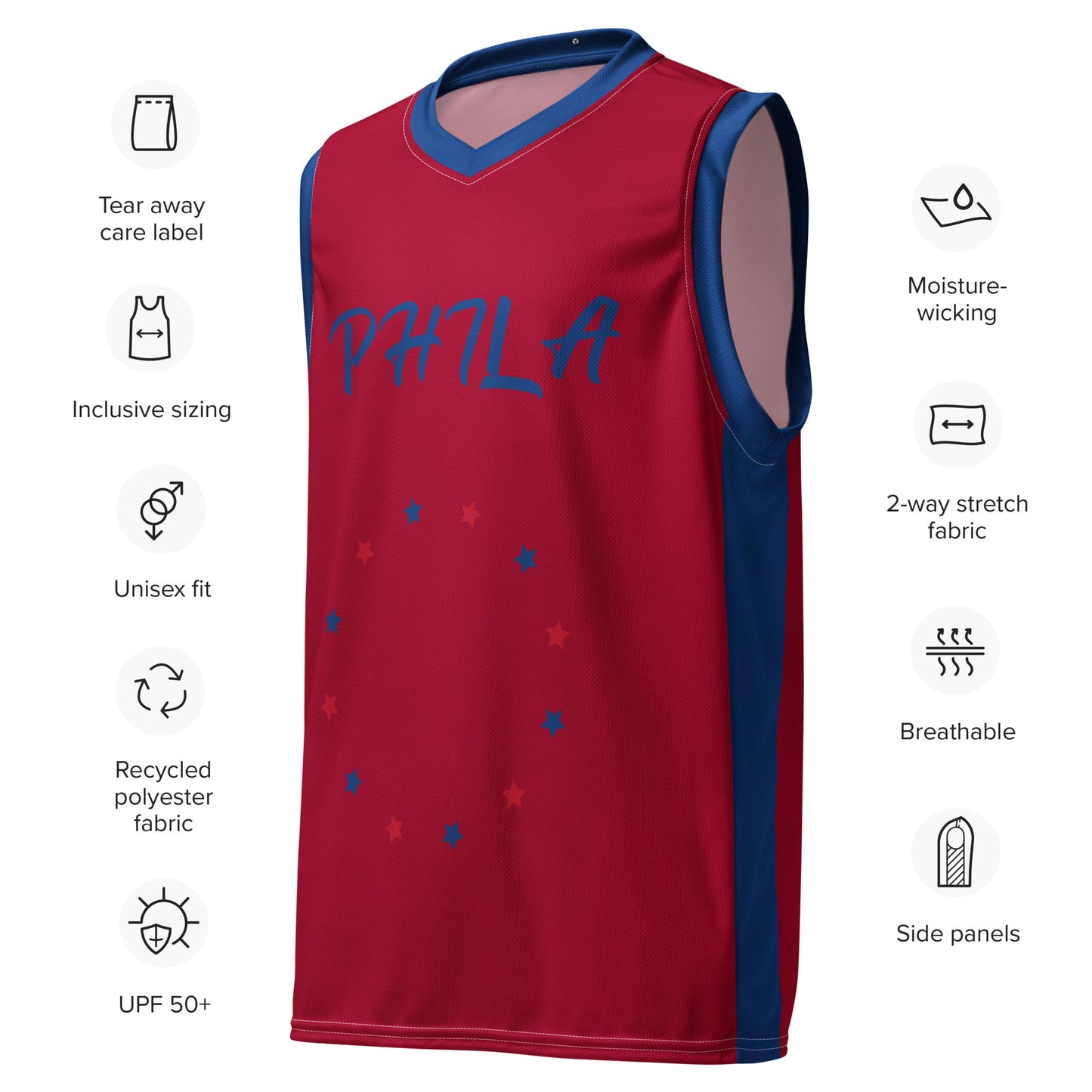 SUPA Recycled unisex basketball jersey