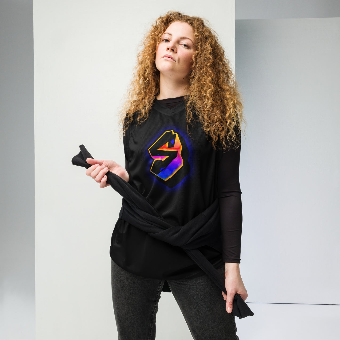 DALEAGUERAINBOWRecycled unisex basketball jersey