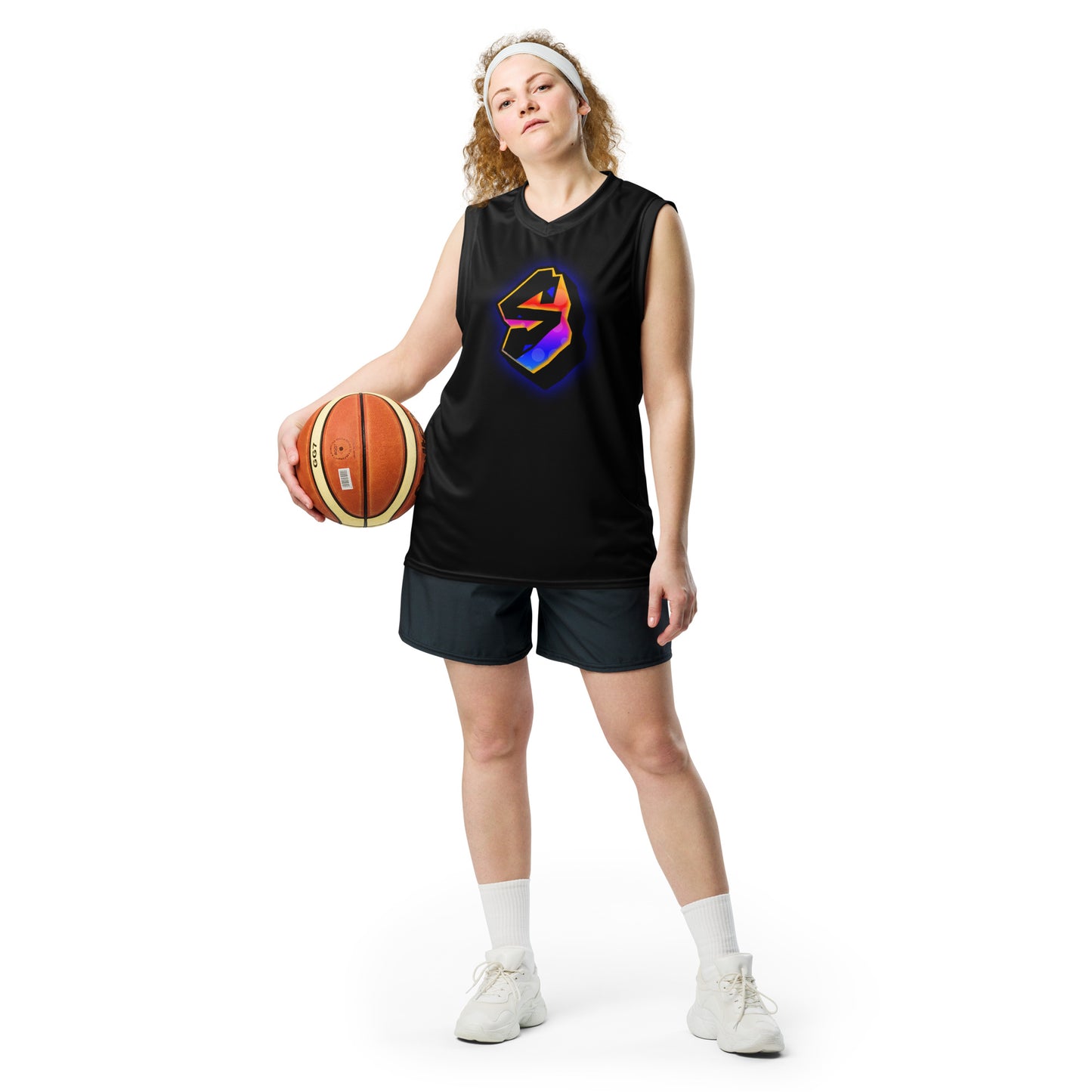 DALEAGUERAINBOWRecycled unisex basketball jersey