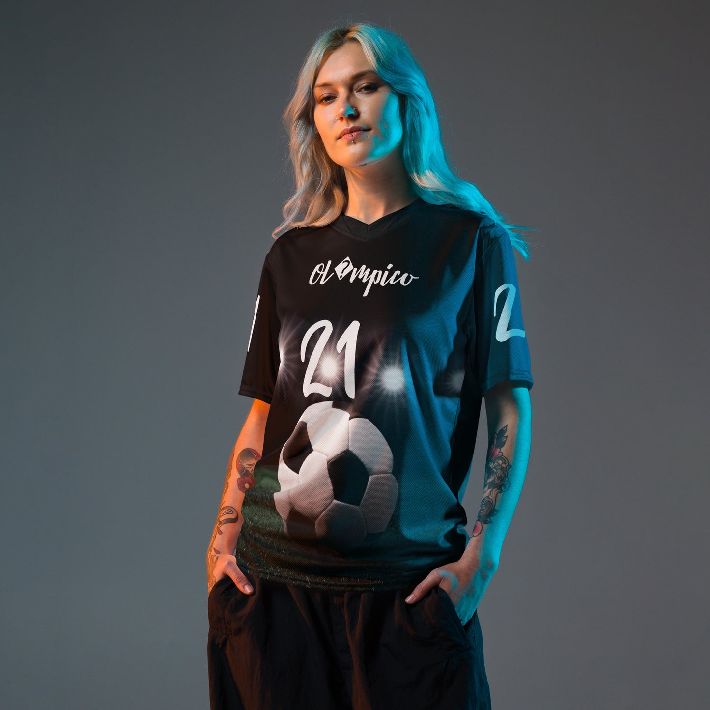 SUPA SOCCA Recycled unisex sports jersey
