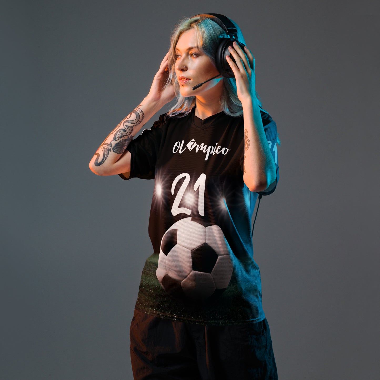 SUPA SOCCA Recycled unisex sports jersey