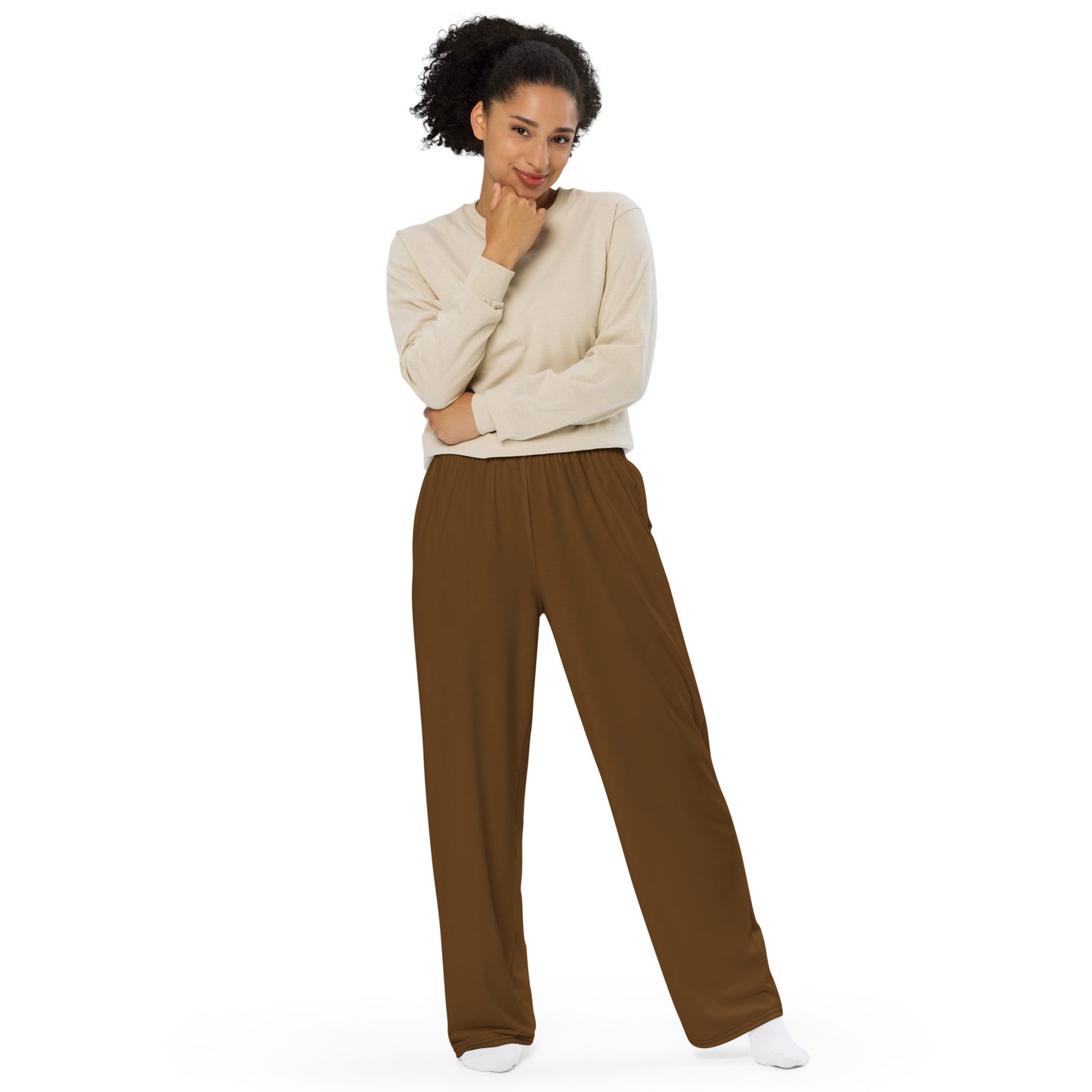 VOYEA All-over print unisex wide-leg pants