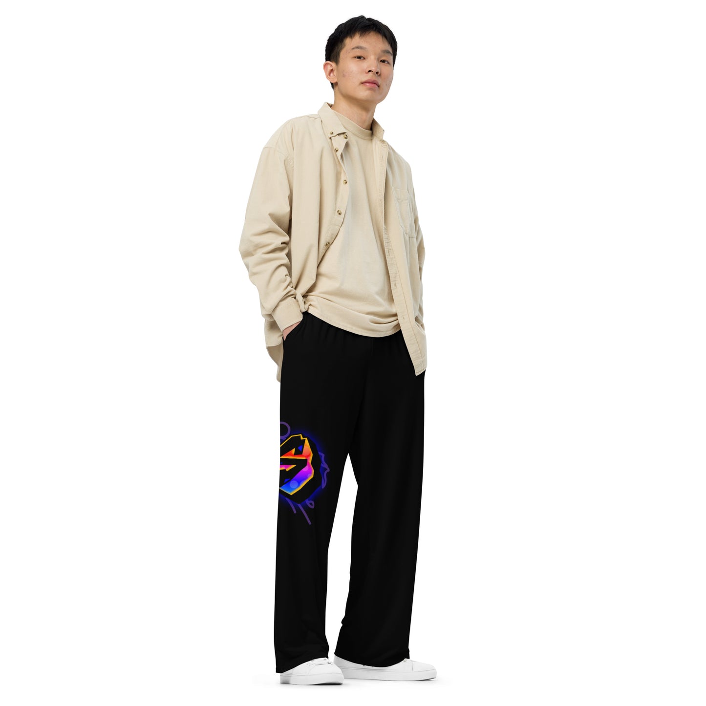 SUPARAINBOWAll-over print unisex wide-leg pants