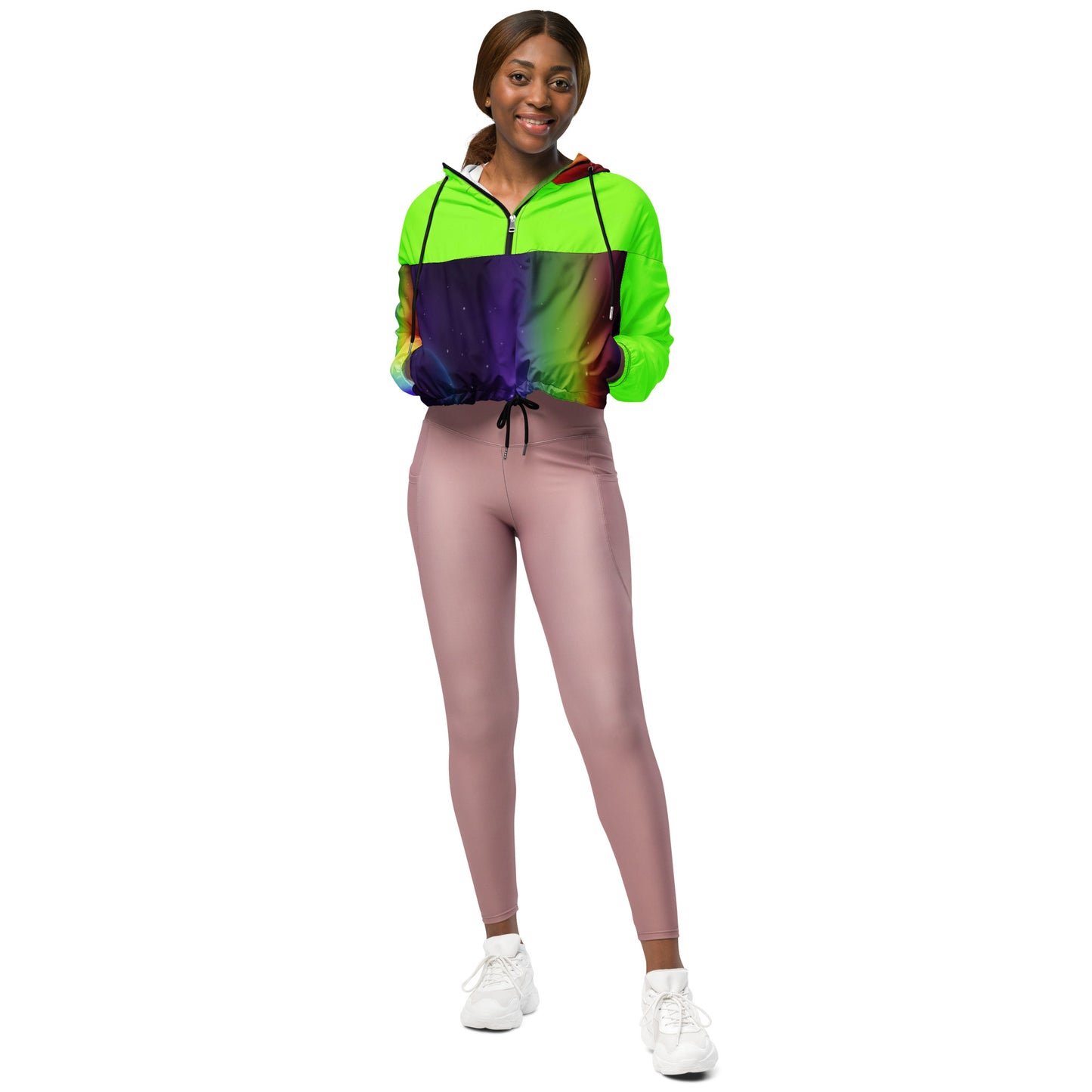 SUPA RAINBOW Women’s cropped windbreaker